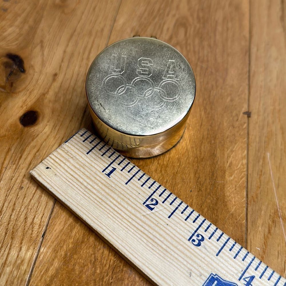 USA Olympic travel clock with mirror